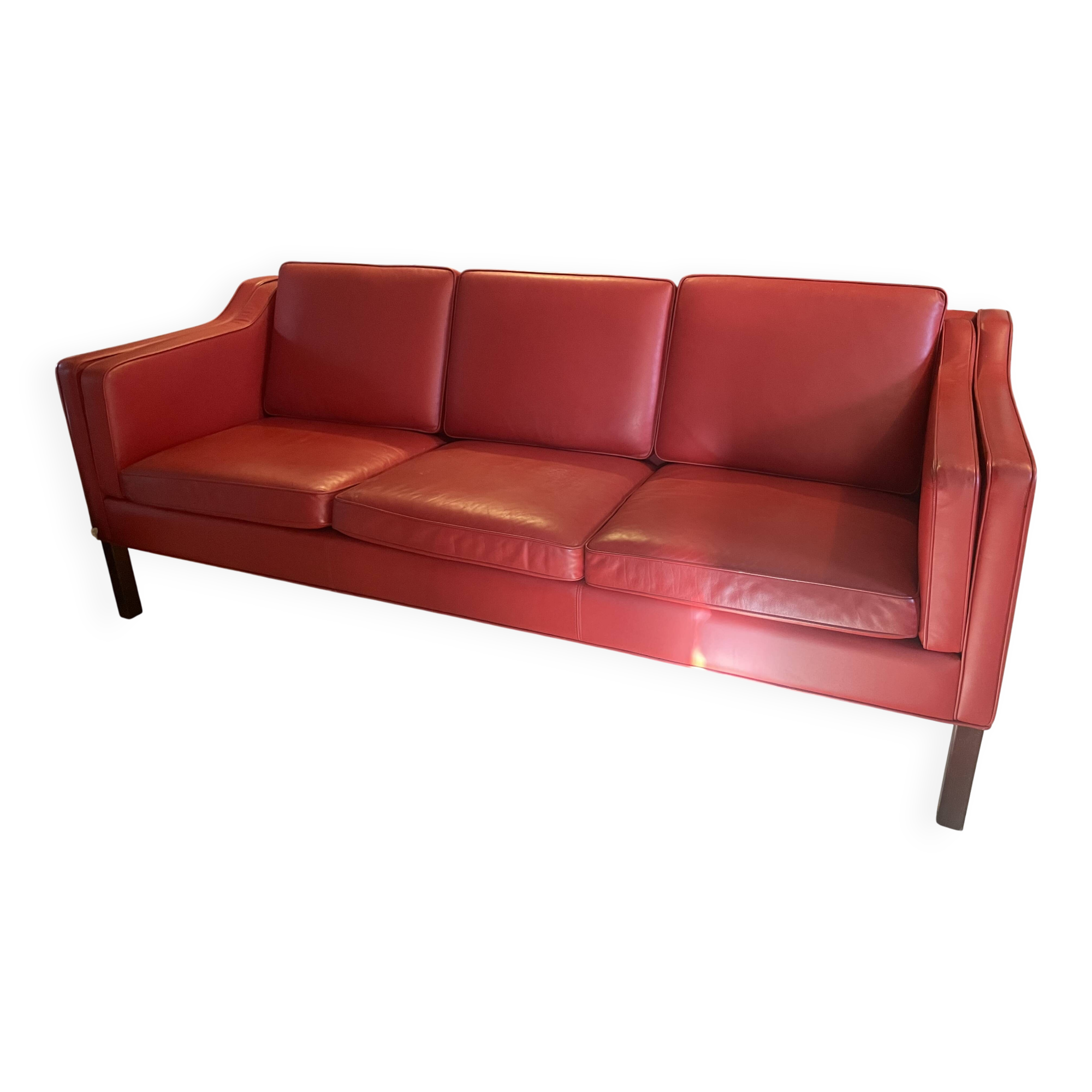 Rare red HURUP Møbelfabrik sofa from the 70s Scandinavian era