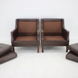 1970s pair of leather armchairs,denmark