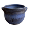 Jardinière en céramique bleue vintage / pot de fleurs