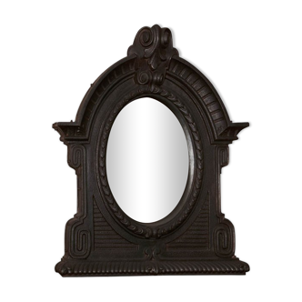 Miroir œuil de bœuf en fonte XIXème - 102cm