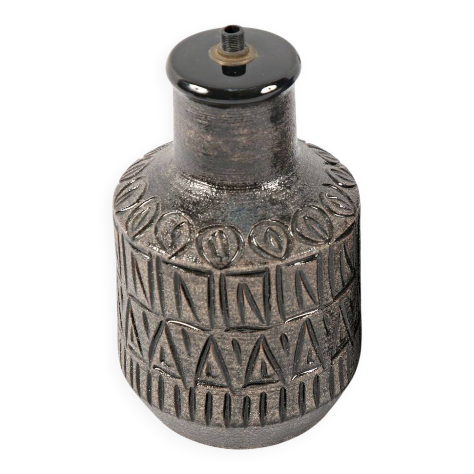 Glazed terracotta lamp base