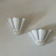 Pair of porcelain wall lamps France 1970