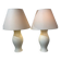 Paire de lampes en céramique blanches
