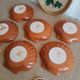 Set of 6 glazed scallop shell ramekins Emile Henry France