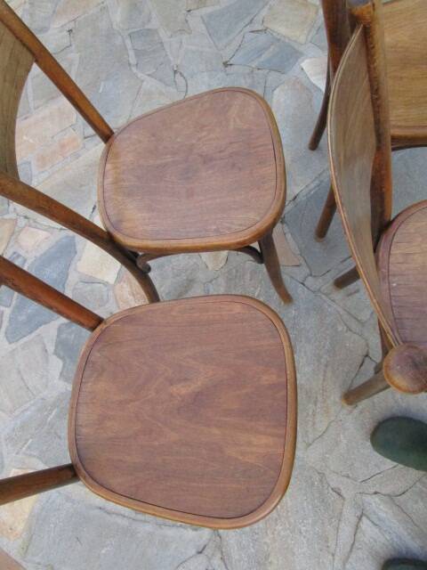 Lot de 4 chaises bistrot FISCHEL anciennes