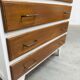 1960s chest of drawers with splayed legs and 4 drawers, refurbished