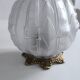 Art Deco ceiling light in frosted glass and bronze 1920