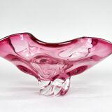 Bol en verre artistique vintage de Josef Hospodka pour Chribska Glassworks, années 1960