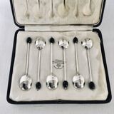6 solid silver mocha spoons