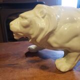 Ceramic lion statuette