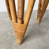Pair of high rattan stools