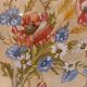 Old painting, gouache on paper, floral composition with cornflowers, poppies, wheat and chamomile