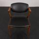 Chaise vintage en palissandre Kai Kristiansen modèle 42 en cuir aniline noir, Danemark 1960