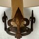 Antique Spanish brutalist table lamp – wrought iron