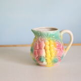 Milk pot patterned fruit peps, 1970