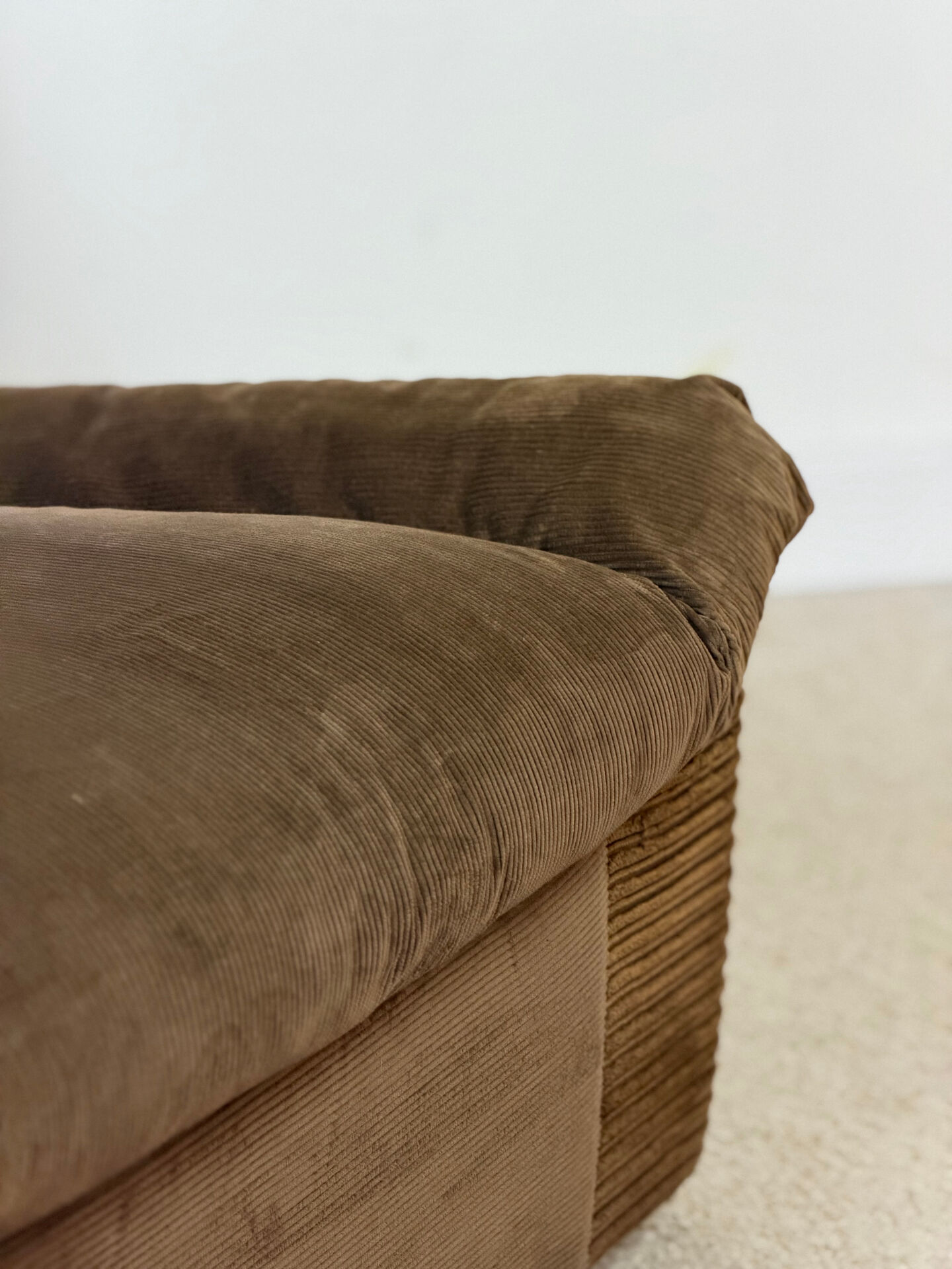Steiner lounge chair in brown corduroy – 1970s