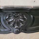 Louis XV style fireplace in black marble