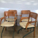 Set of 4 community armchairs by Meuble Magne