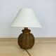 Lampe boule rotin années 60, vintage
