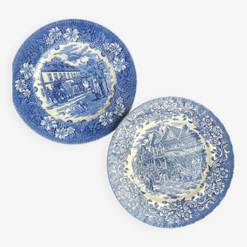 Tudor ware home décor old blue english porcelain plate