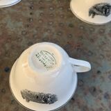 Coffee or tea service, earthenware with rustic motif, Keralux, Boch