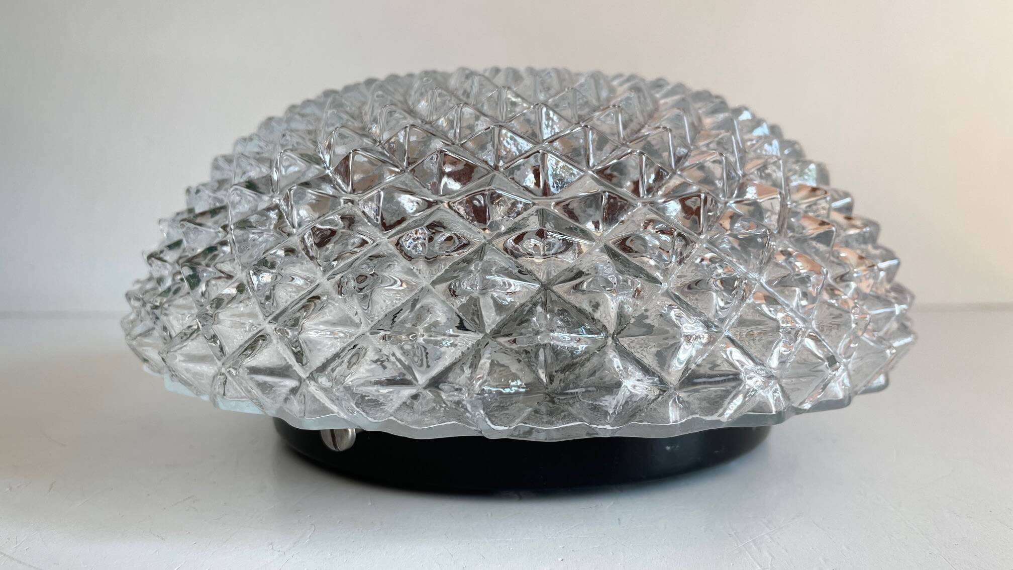 APPLIQUE Semi-Crystal Ceiling Light 1950s