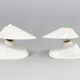 1960s Pair of White Bakelite Table or Wall Lamp, Czechoslovakia
