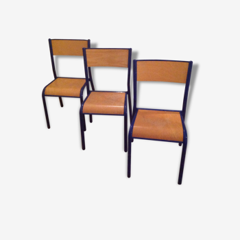3 school chairs