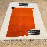 Traditional hand-woven Beni Ouraine rug, size 150 x 250 cm