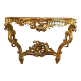Console en bois doré