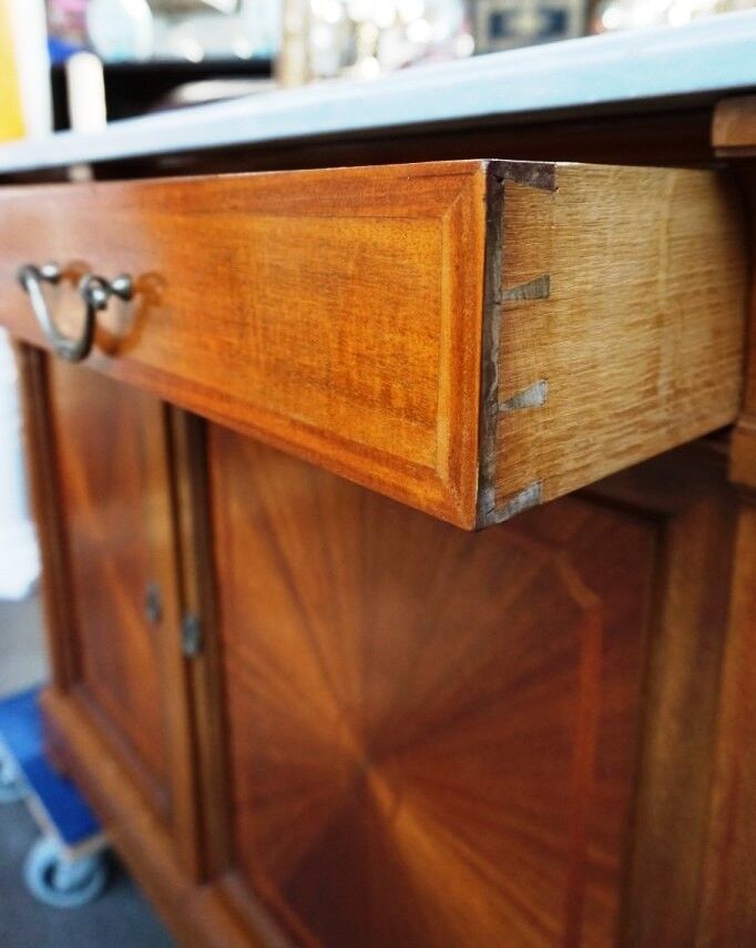 Rosel manufacturer brussel enfilade mahogany, marquetry.