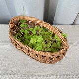 Small oval woven wicker basket