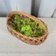 Petit panier en osier tressé ovale
