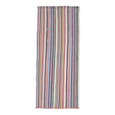 Tapis vintage turc Oushak fait main en laine et coton rose 89x209