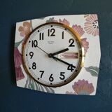 Vintage clock formica silent wall clock "BC Paris Quartz"