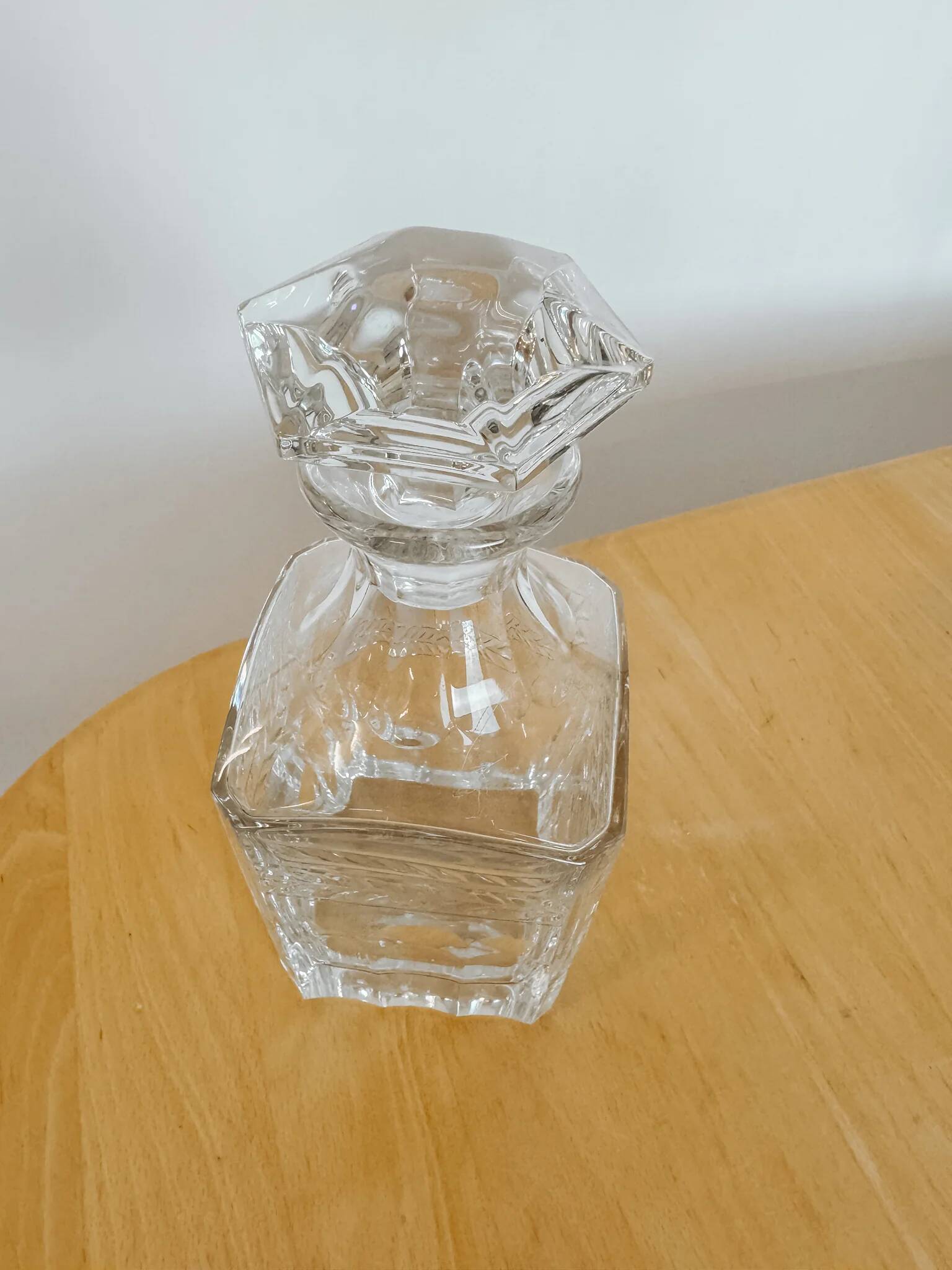 Vintage glass whisky carafe
