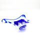 Large Coupe Hospodka Crystal Bohemia Sommerso Cobalt Blue Trim
