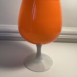 Vase, orange glass pot cover