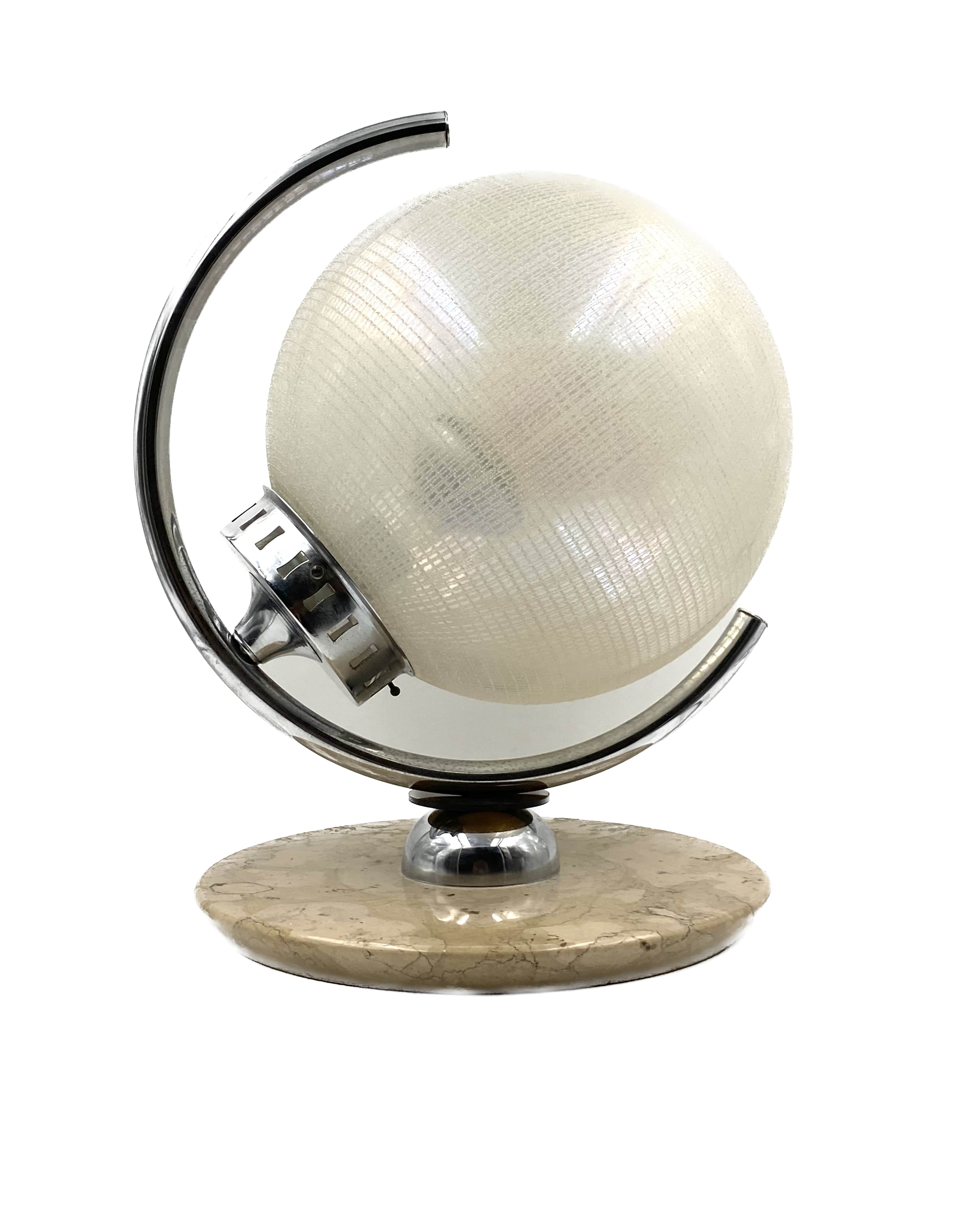 Murano glass spherical table lamp, Mazzega Italy 1970s