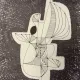 Modern composition drawing 1970 by François de Chabot