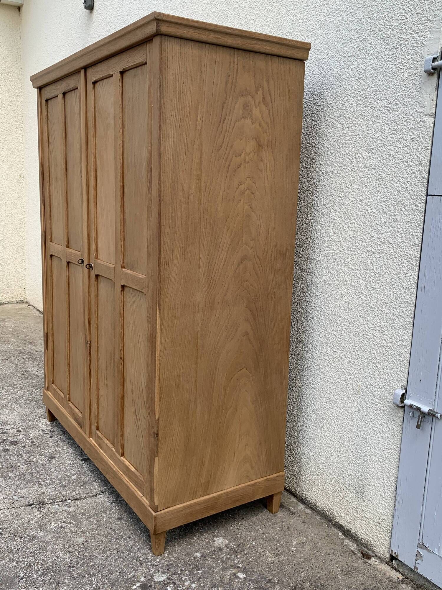 Armoire parisienne art déco 1930 penderie démontable bois brut