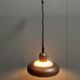 Knud Christensen pendant lamp model UFO in Brown metal, and white plastic 1970s