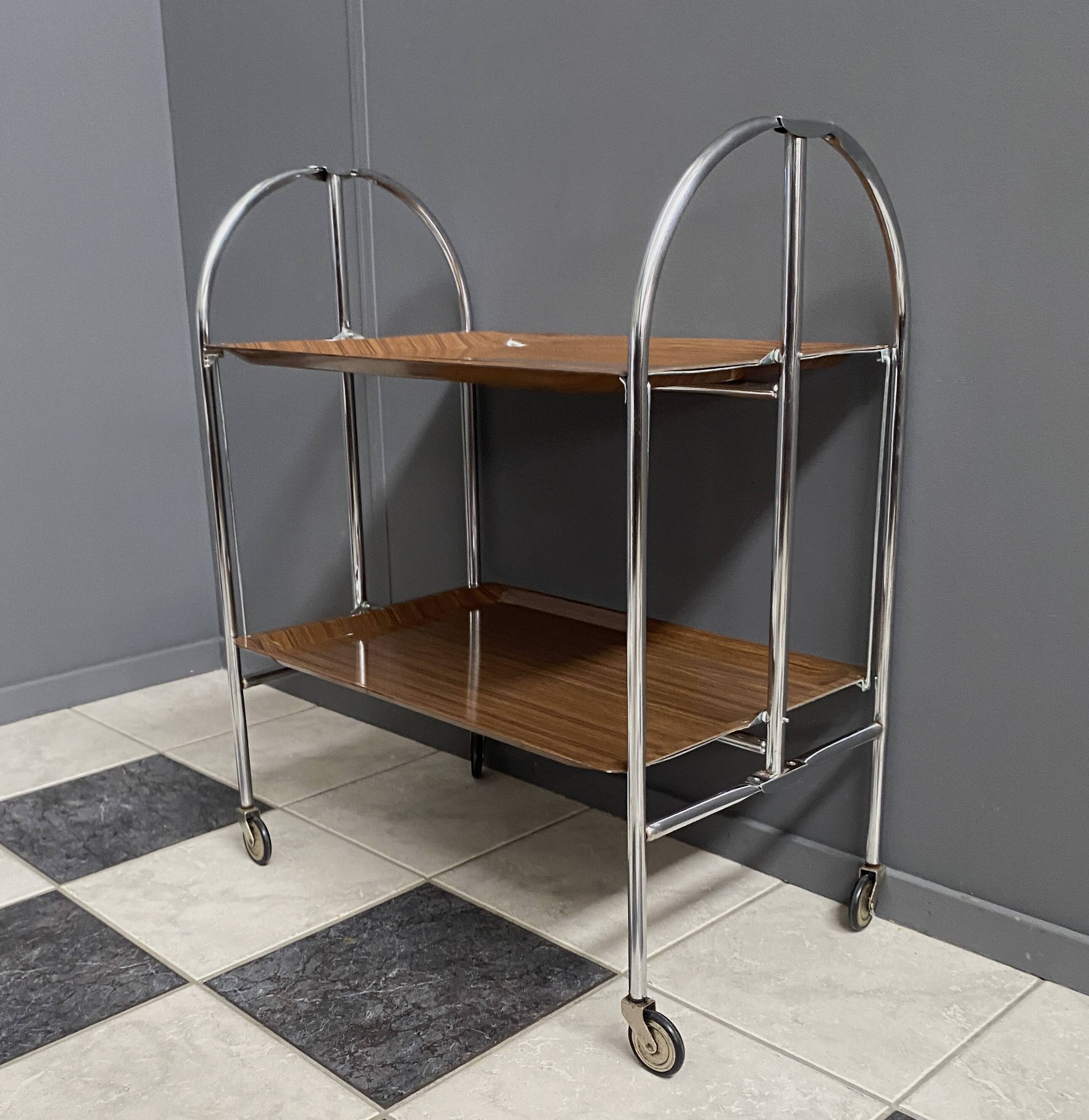 Foldable serving trolley by Bremshey & Co 1970s