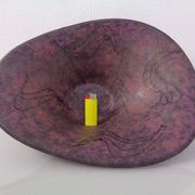 Large purple and black 704 Ruscha art ceramic bowl, Germany, 1960s.