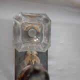 Crystal and silver-plated metal salt cellar