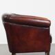 Cowhide Leather Club Chair in English Style