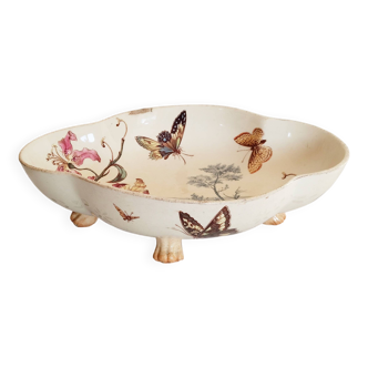 Fruit bowl with polychrome design in Lunéville earthenware