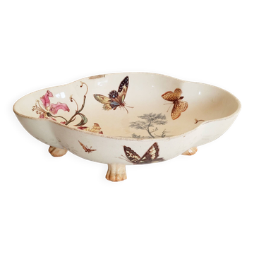 Fruit bowl with polychrome design in Lunéville earthenware