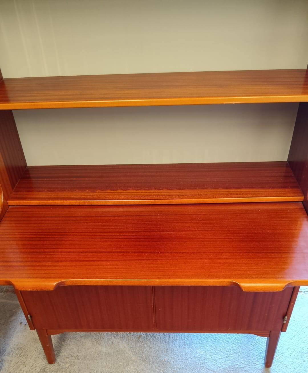 Vintage mahogany library by Hugo Troeds, Sweden, 1960s.