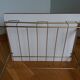 Table trolley for vinyls or magazines in gold metal and formica